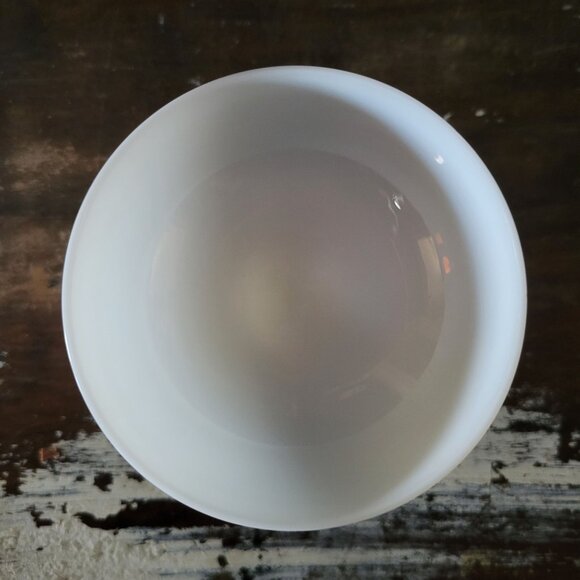 Vallerysthal French White Opaline Champagne Coupe Glass Elegant Stemware *Chip - Picture 3 of 5